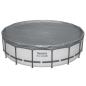 Preview: ARDEBO.de - Bestway Poolabdeckung Ø4,88 m Rund Polyester Grau