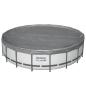 Preview: Bestway Poolabdeckung Ø5,49 m Rund Polyester Grau