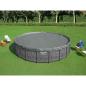 Preview: ARDEBO.de - Bestway Poolabdeckung Ø6,1 m Rund Polyester Grau