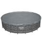 Preview: Bestway Poolabdeckung Ø6,1 m Rund Polyester Grau