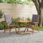 Preview: ARDEBO.de - Liegestühle für den Garten 2 stk. Natur Massivholz Akazie