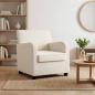 Preview: ARDEBO.de - Sessel Creme Lammfell-Imitat
