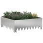 Preview: Raseneinfassung 4 stk. 60 x 60 x 20 cm Stahl Silber