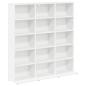 Preview: CD Regal Wei? 96 x 23,5 x 97,5 cm Holzwerkstoff