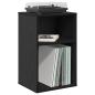 Preview: Schallplattenschrank Schwarz Eichen-Optik 38 x 33 x 61 cm