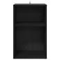 Preview: Schallplattenschrank Schwarz Eichen-Optik 38 x 33 x 61 cm