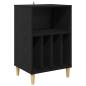 Preview: Plattenspielerst?nder Schwarz Eichen-Optik 47 x 39,5 x 74,5 cm