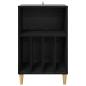 Preview: Plattenspielerst?nder Schwarz Eichen-Optik 47 x 39,5 x 74,5 cm