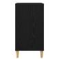 Preview: Plattenspielerst?nder Schwarz Eichen-Optik 47 x 39,5 x 74,5 cm
