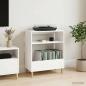 Preview: ARDEBO.de - Plattenspieler Stand Wei? 71 x 39,5 x 83 cm Holzwerkstoff