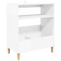 Preview: Plattenspieler Stand Wei? 71 x 39,5 x 83 cm Holzwerkstoff