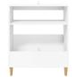 Preview: Plattenspieler Stand Wei? 71 x 39,5 x 83 cm Holzwerkstoff