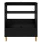 Preview: Plattenspieler Stand Schwarz Eichen-Optik 71 x 39,5 x 83 cm