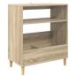 Preview: Plattenspieler Stand Sonoma-Eiche 71 x 39,5 x 83 cm