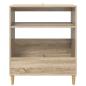 Preview: Plattenspieler Stand Sonoma-Eiche 71 x 39,5 x 83 cm