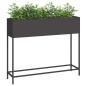 Preview: Hochbeet Gartenpflanzer Schwarz 100 x 26 x 82 cm Stahl