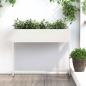 Preview: ARDEBO.de - Hochbeet Gartenpflanzer Weiß 100 x 26 x 82 cm Stahl
