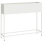 Preview: Hochbeet Gartenpflanzer Weiß 100 x 26 x 82 cm Stahl