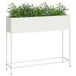 Preview: Hochbeet Gartenpflanzer Weiß 100 x 26 x 82 cm Stahl