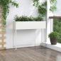 Preview: Hochbeet Gartenpflanzer Weiß 100 x 26 x 82 cm Stahl
