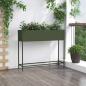 Preview: Hochbeet Gartenpflanzer Olivgrün 100 x 26 x 82 cm Stahl