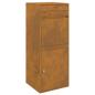 Preview: Paketdrop-Box Rostoptik 41 x 38 x 103 cm Wetterfeststahl