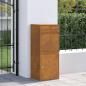 Preview: Paketdrop-Box Rostoptik 41 x 38 x 103 cm Wetterfeststahl