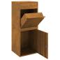 Preview: Paketdrop-Box Rostoptik 41 x 38 x 103 cm Wetterfeststahl