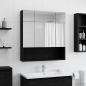 Preview: ARDEBO.de - Badezimmerspiegelschrank Schwarz Eichen-Optik 60 x 14,5 x 70 cm