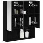 Preview: Badezimmerspiegelschrank Schwarz Eichen-Optik 60 x 14,5 x 70 cm