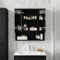 Preview: Badezimmerspiegelschrank Schwarz Eichen-Optik 60 x 14,5 x 70 cm