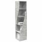 Preview: Eckschrank 32x32x140cm Holzwerkstoff Betongrau