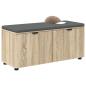 Preview: Flurbank mit Kissen mit Regal Sonoma-Eiche 100 x 38 x 46 cm