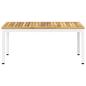 Preview: Couchtisch Weiß 50 x 100,5 x 45 cm Massivholz Akazie