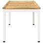Preview: Couchtisch Weiß 50 x 100,5 x 45 cm Massivholz Akazie