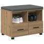 Preview: Schuhbank mit Kissen Artisan-Eiche 60 x 38 x 46 cm
