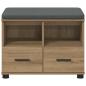 Preview: Schuhbank mit Kissen Artisan-Eiche 60 x 38 x 46 cm