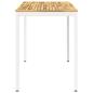 Preview: Gartenbar-Tisch Weiß 141 x 80,5 x 105 cm Massivholz Akazie