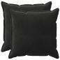 Preview: Kissen mit Kissen HOUTEN 2 Stk. Schwarz Samt
