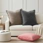 Preview: ARDEBO.de - Kissen mit Kissen HOUTEN 2 Stk. Rosa Samt