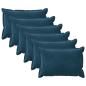 Preview: Kissen mit Kissen HOUTEN 6 Stk. Blau Samt