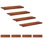 Preview: ARDEBO.de - Treppenstufen 8 stk. 100 x 25 x 2 cm Braun Massivholz Buche
