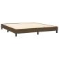 Preview: Boxspringbett mit Matratze & LED Dunkelbraun 160x200 cm Stoff