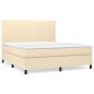 Preview: Boxspringbett mit Matratze Creme 180x200 cm Stoff