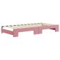 Preview: Tagesbett Ausziehbar Rosa 90x200 cm Samt