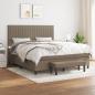 Preview: ARDEBO.de - Boxspringbett mit Matratze Taupe 180x200 cm Stoff