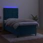 Preview: Boxspringbett mit Matratze & LED Dunkelblau 90x200 cm Samt
