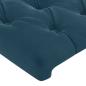Preview: Kopfteil mit Ohren Dunkelblau 183x16x118/128 cm Samt