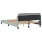 Preview: Bettgestell "Dover" Hellgrau 137x190 cm Samt