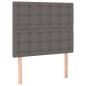Preview: Boxspringbett mit Matratze Grau 120x190 cm Kunstleder